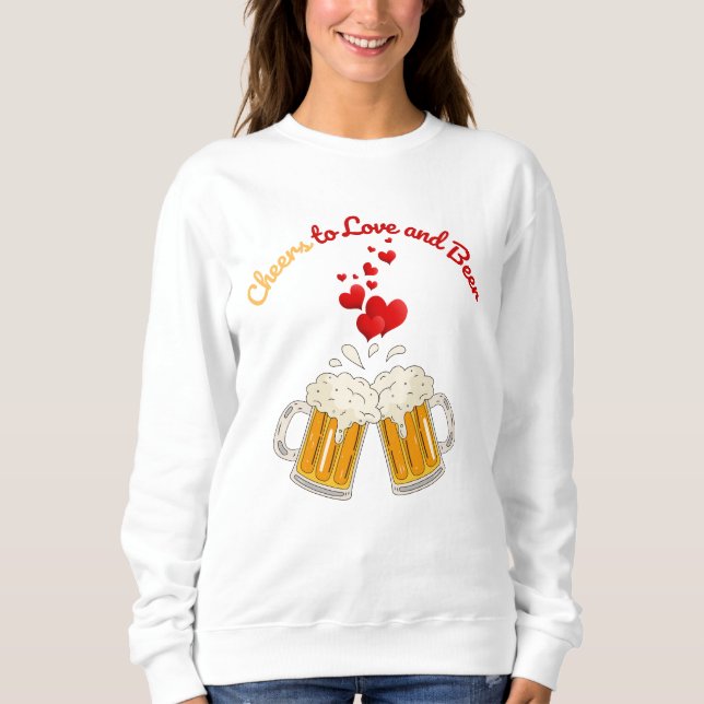Love and beer for couples t shirt (Framsida)