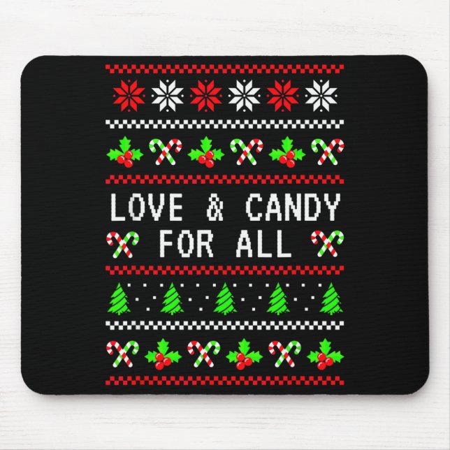 Love And Candy Christmas Candy Cane Ugly Christmas Musmatta (Framsidan)