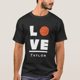 Love And Live Basketball Sports Fan Custom Name T Shirt