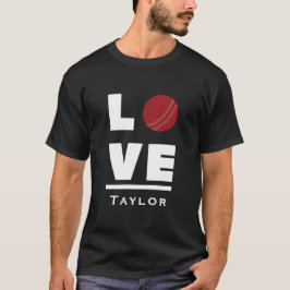 Love And Live Cricket Sports Fan Custom Name T Shirt