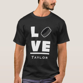 Love And Live Ice Hockey Sports Fan Custom Name T Shirt