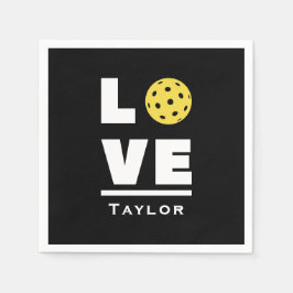 Love And Live Pickleball Sports Fan Custom Name Pappersservett