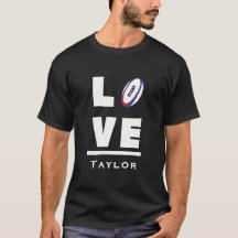 Love And Live Rugby Sports Fan Custom Name