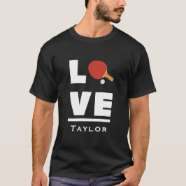 Love And Live Table Tennis Sports Fan Custom Name T Shirt