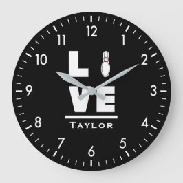 Love And Live Tenpin Bowling Bowler Sports Fan Stor Klocka