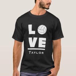 Love And Live Volleyball Sports Fan Custom Name T Shirt