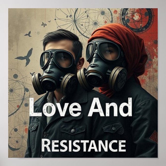 LOVE AND RESISTANCE Kafka Romantics Modern Graphic Poster (Framsidan)