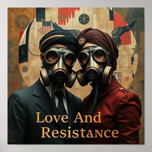 LOVE AND RESISTANCE Punjabi American Graphic Poster (Framsidan)
