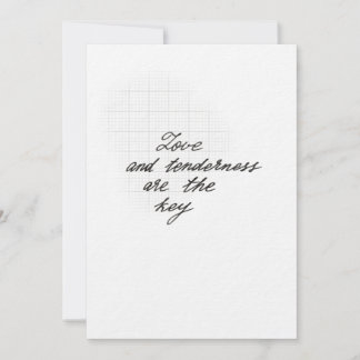 Love and tenderness quote card kort