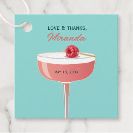 Love and Thanks Custom Gift Tag with Cocktail Gåvor Etiketter