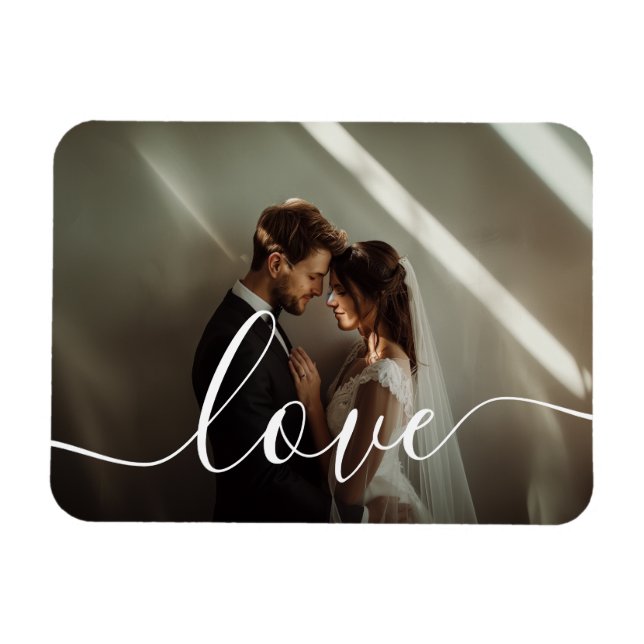 'Love' Anpassad parbild Magnet (Horisontell)
