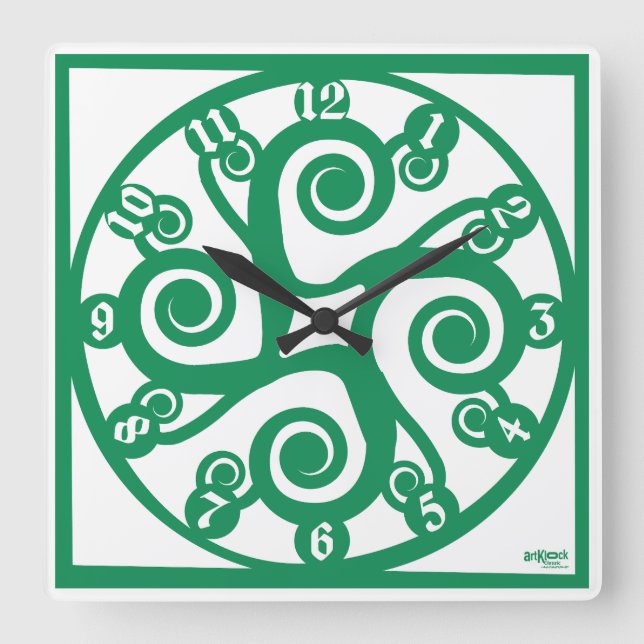 LOVE ART KLOCK MULTI CELTIC SIMBOLS BY MASANSER FYRKANTIG KLOCKA (Framsida)