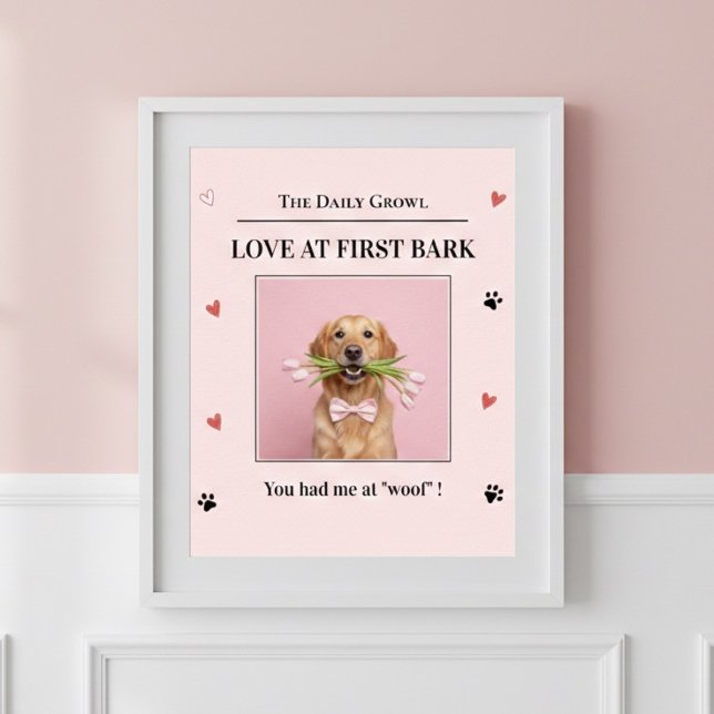 Love at First Bark Personalized Dog  Poster (Skapare uppladdad)
