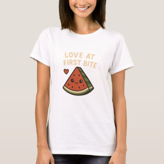  Love At First Bite Cute Watermelon Funny Shirt  T