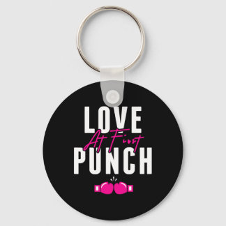 Love At First Punch Girl Kickboxing Cardio Workout Nyckelring