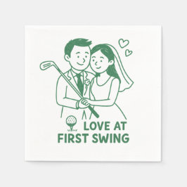"Love at First Swing" Golfer's Style paper napkin Pappersservett