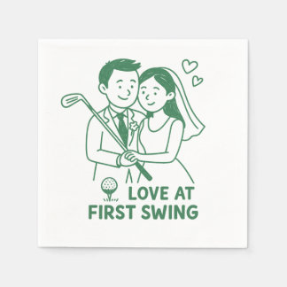 "Love at First Swing" Golfer's Style paper napkin Pappersservett