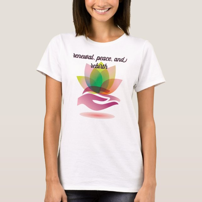 Love At Hand Yoga T-Shirt (Framsida)