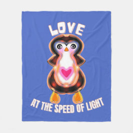 Love at the Speed of Light Penguin Gift Fleecefilt
