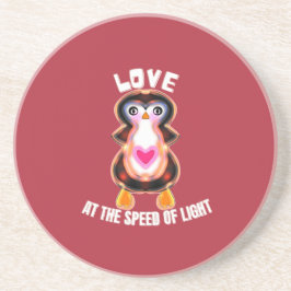 Love at the Speed of Light Penguin Gift Underlägg