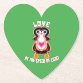Love at the Speed of Light Penguin Gift Underlägg Papper