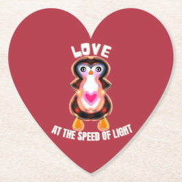 Love at the Speed of Light Penguin Gift Underlägg Papper