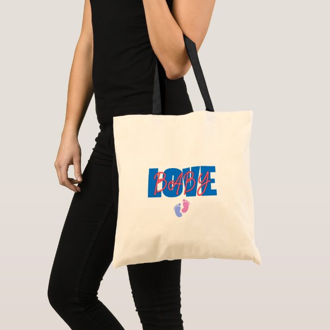 Love Baby Minimal Shower Tote Tygkasse (Framsida (produkt))