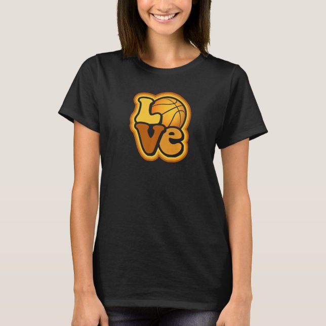 Love Basketball Mom for Women B Ball Fans Premium T Shirt (Framsida)