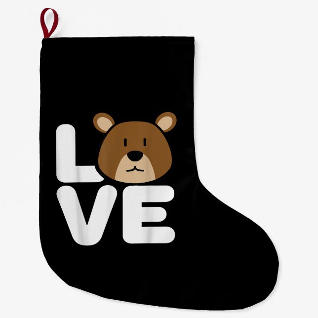 LOVE Bears Shirt  Bear Lover Shirt  Cool Bear Stor Julstrumpa (Framsidan)