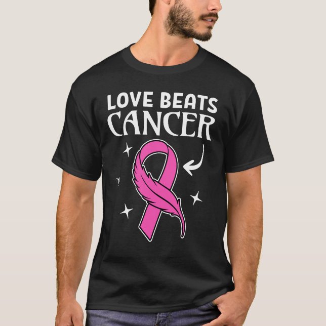Love Beats Cancer T Shirt (Framsida)