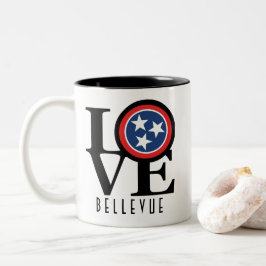 LOVE Bellevue Tennessee 11oz Två-Tonad Mugg