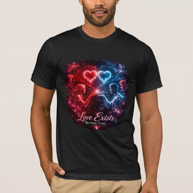 Love Beyond Time – Futuristic Valentine’s Day  T Shirt (Framsida)