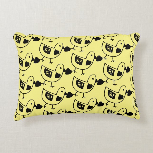 Love Bird and Jumping Jack Design Prydnadskudde (Framsidan)