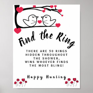 Love Bird Find Möhippa Game Sign i Ring Poster