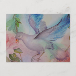 Love Bird in Blue and Rosa Vykort