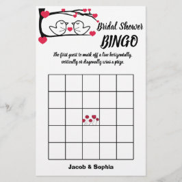 Love Bird Möhippa Bingo Game Card Flygblad