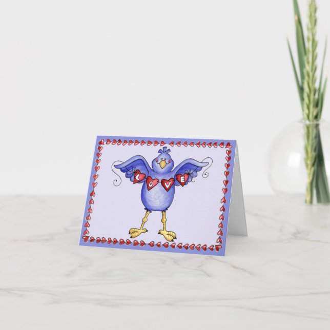 Love Bird - Valentine Card Helgkort (Framsida)