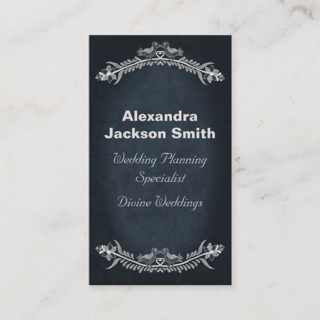 Love Bird Vines Visitkort (Framsida)