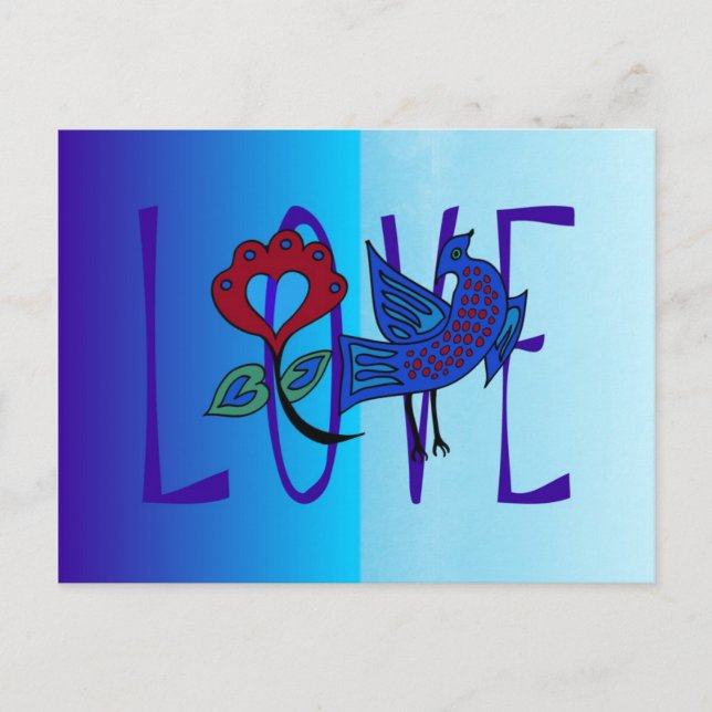 Love Bird Vykort (Framsida)