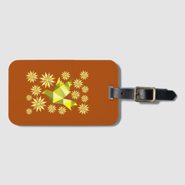 LOVE BIRD with FLOWER GIFT SPECIELL DAY, BIRTHDAY Bagagebricka (Framsida horisontal)