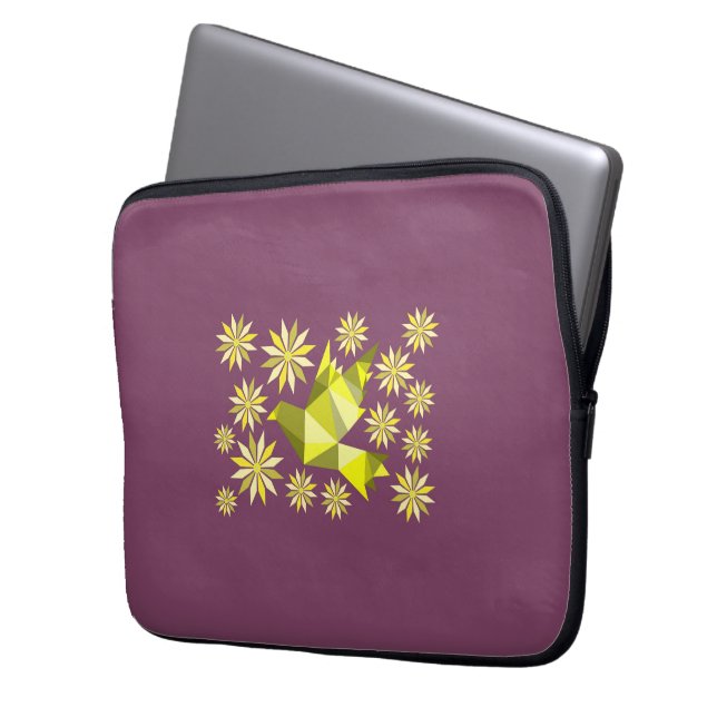 LOVE BIRD with FLOWER GIFT SPECIELL DAY, BIRTHDAY Laptop Fodral (Framsidan Vänster)