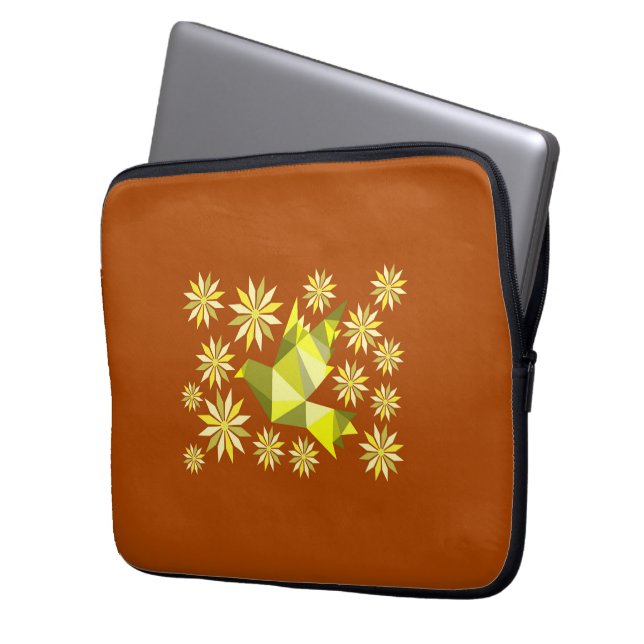 LOVE BIRD with FLOWER GIFT SPECIELL DAY, BIRTHDAY Laptop Fodral (Framsidan Vänster)
