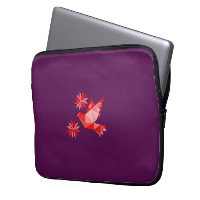 LOVE BIRD with FLOWER GIFT SPECIELL DAY, BIRTHDAY Laptop Fodral (Framsidan Vänster)