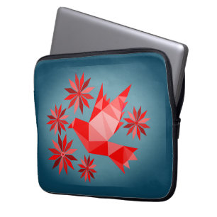 LOVE BIRD with FLOWER GIFT SPECIELL DAY, BIRTHDAY Laptop Fodral