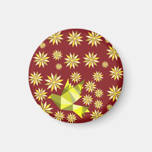 LOVE BIRD with FLOWER GIFT SPECIELL DAY, BIRTHDAY Magnet