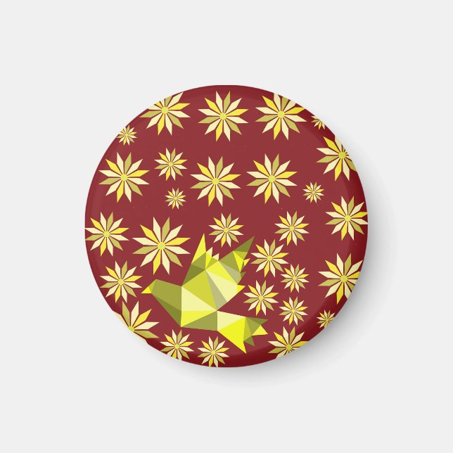 LOVE BIRD with FLOWER GIFT SPECIELL DAY, BIRTHDAY Magnet (Framsidan)