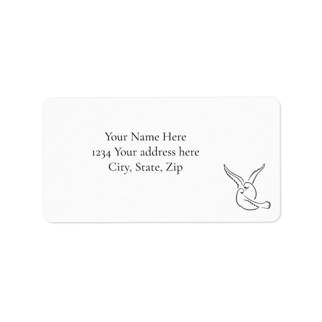Love Birds Address Label Adressetikett (Framsidan)