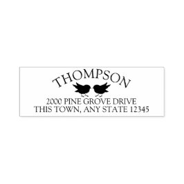 Love birds Adress Självfärgande Stämpel