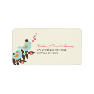 Love birds Adressetiketter