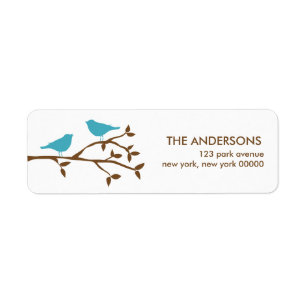 Love birds Adressetiketter Returadress Etikett